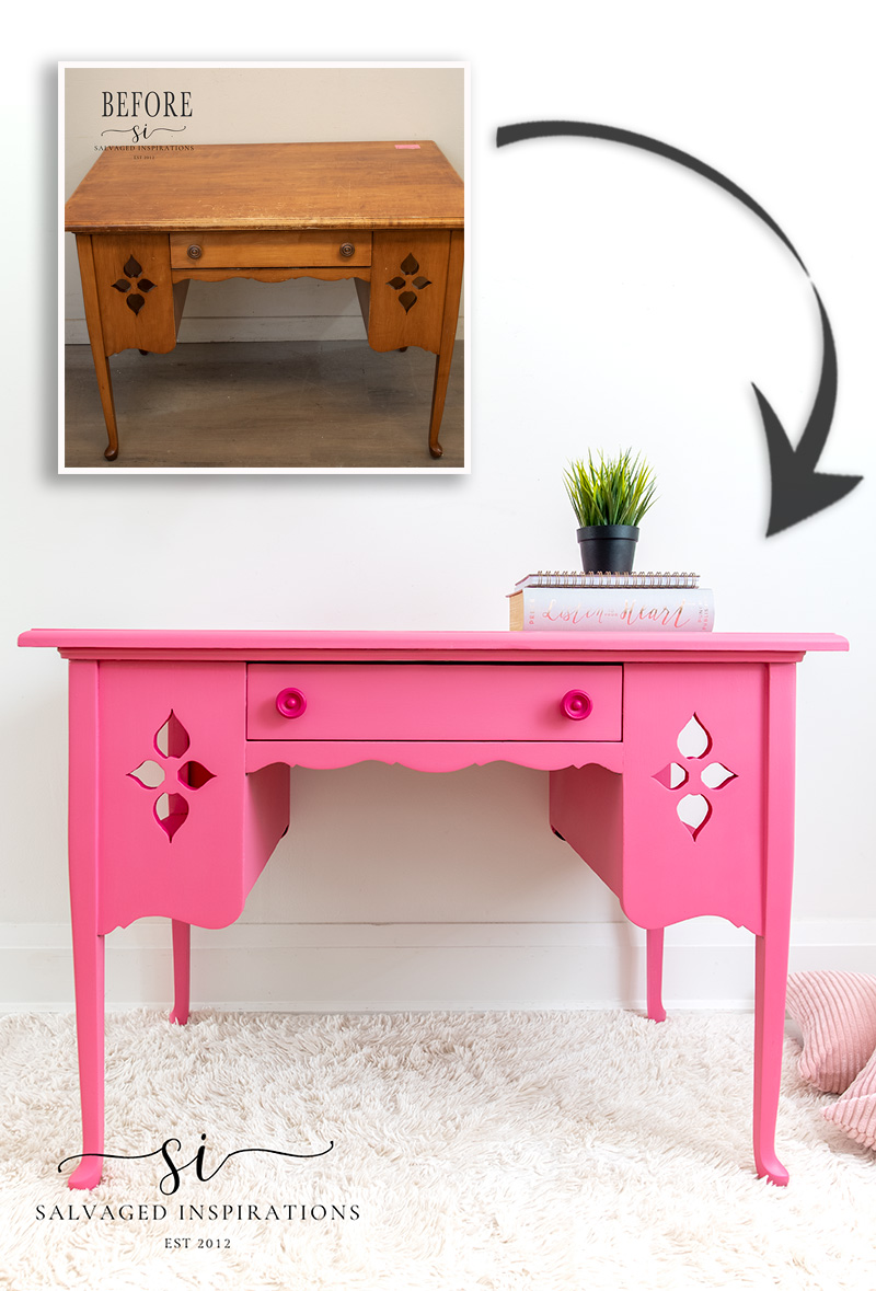 SalvagedIns's tweet photo. From a super scratched-up desk into a beautiful piece that exudes energy and personality. Here's the full tutorial of this Barbie-Inspired Desk that will surely bring your childhood memories back! ~ https://t.co/2yeOcg1X0A 

#barbie #desk #pinkdesk #paintedfurniture https://t.co/9xI2Ptovce