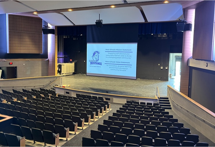 MoraElem's tweet photo. We are ready to welcome staff and students in the new Mora High School.  A beautiful space for our students, staff, and community.  Mustang pride. https://t.co/kdqd6UekgF