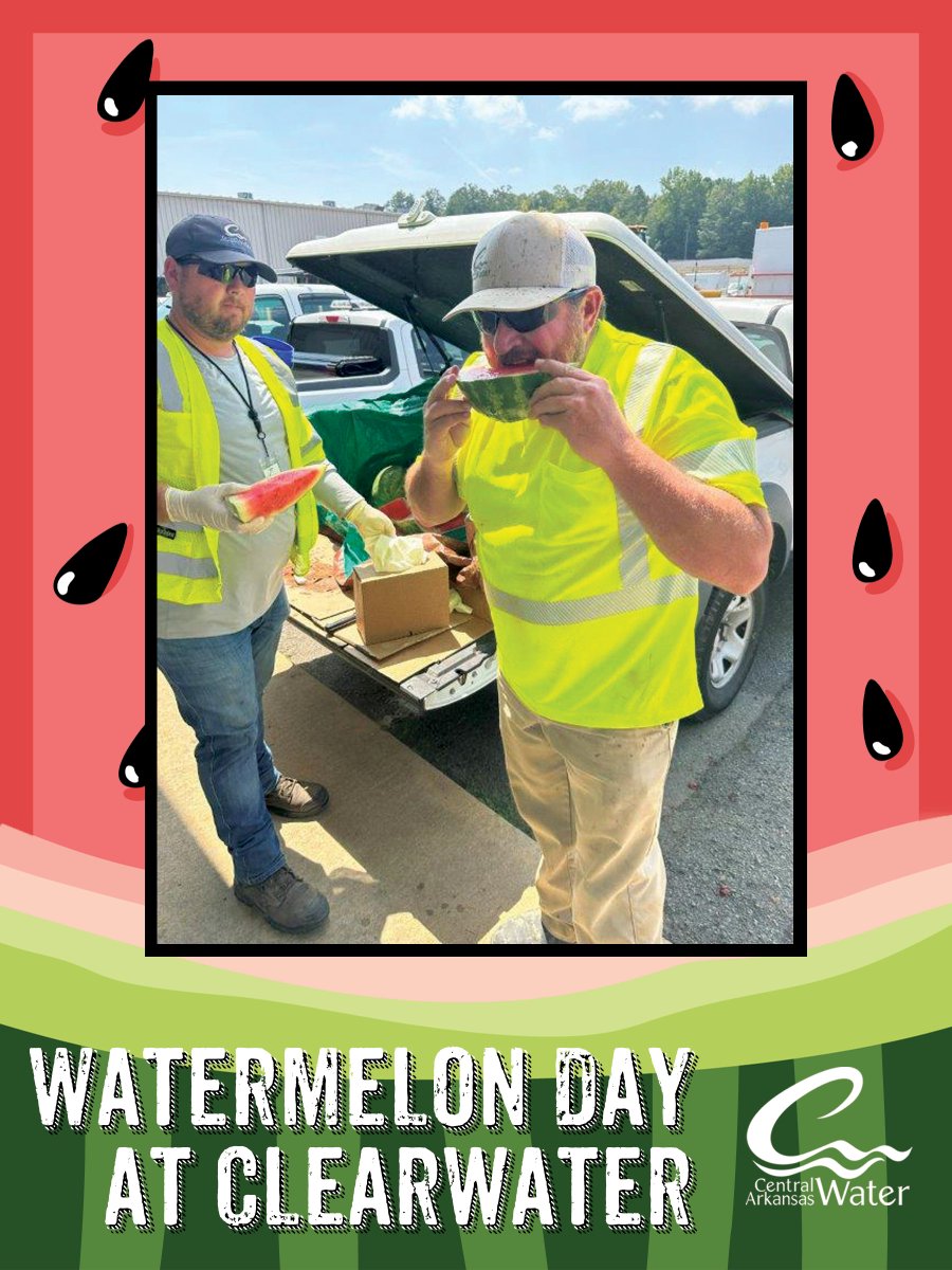 Did you know watermelon is 92% water?!🍉🥤

It's absolutely CRITICAL that you stay cool and hydrated in this scorching hot weather.  That's why CAW's Environmental Health and Safety Department provided our hardworking and well-deserved crews with this refreshing treat today. 💚💙