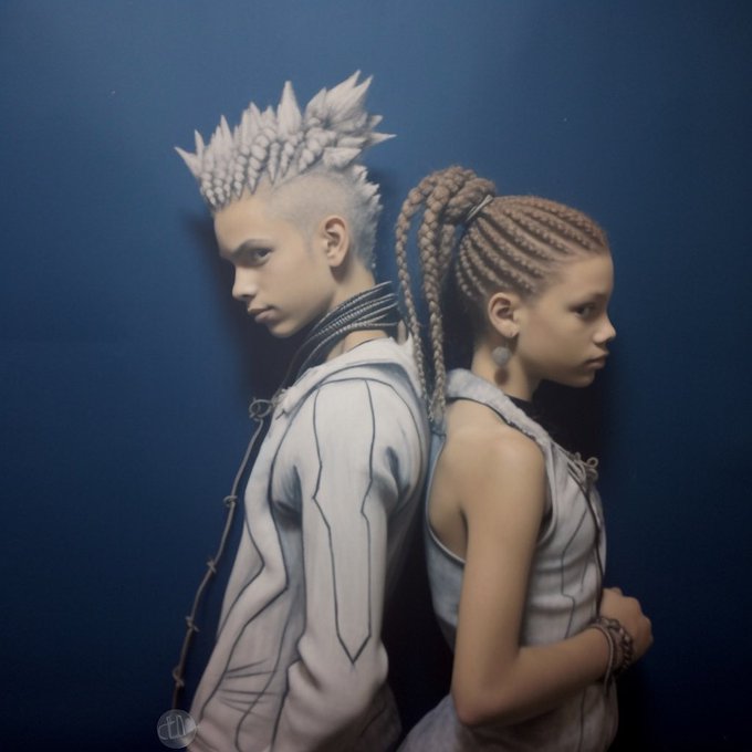 Look at these two badasses. I think I have a character for them but I did this by accident trying to