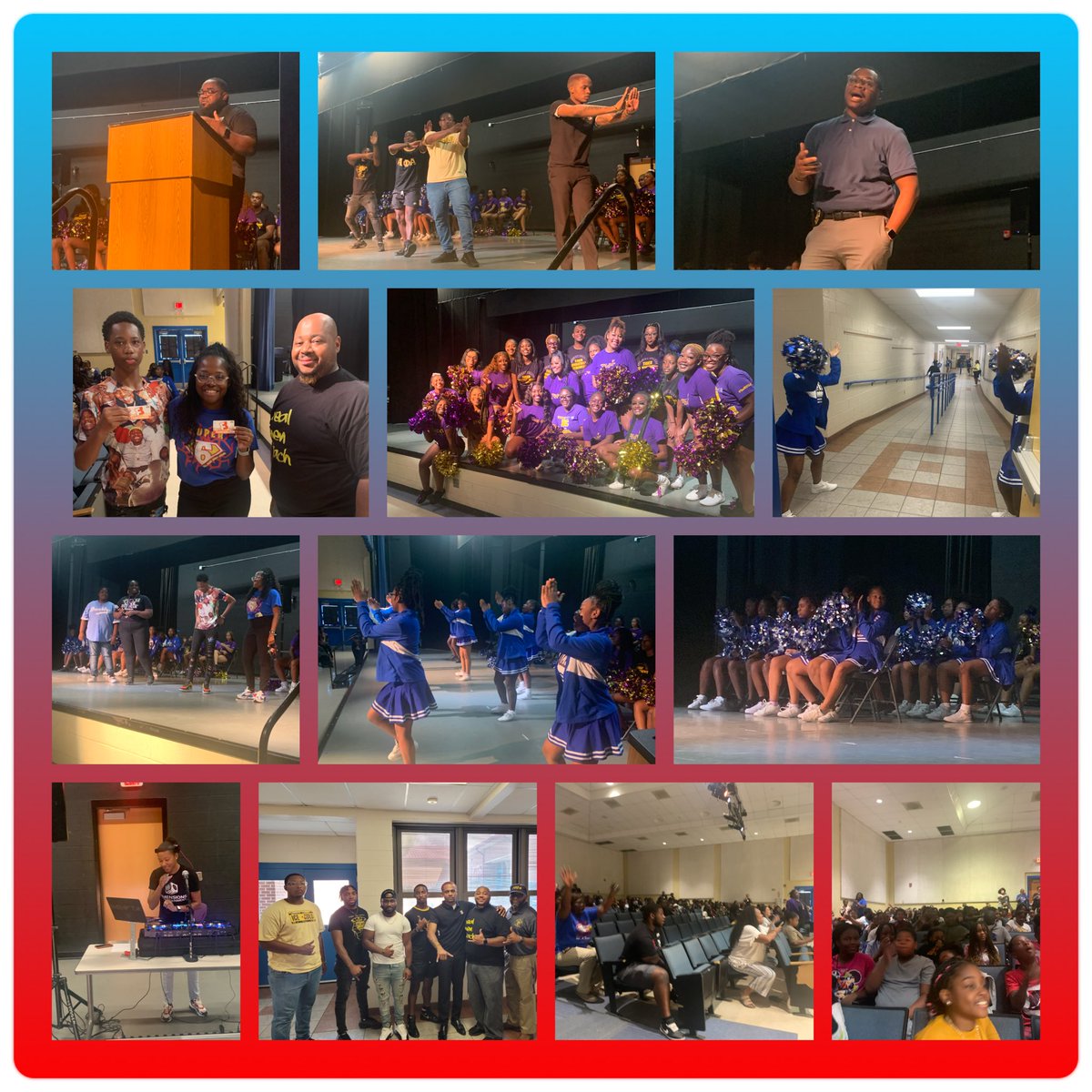 Back to School Pep Rally!! Thanks to our cheerleaders, Carolina Shejay, <a href="/BC_Tigers/">BenedictCollege</a> Cheerleaders, Alpha Phi Alpha Fraternity and our “hype" staff &amp; students. Thanks to Hamilton Jacobs and Officer Travis McCombs for motivational words to inspire our eagles. #AllTheWayUp ❤️💙🦅❤️💙