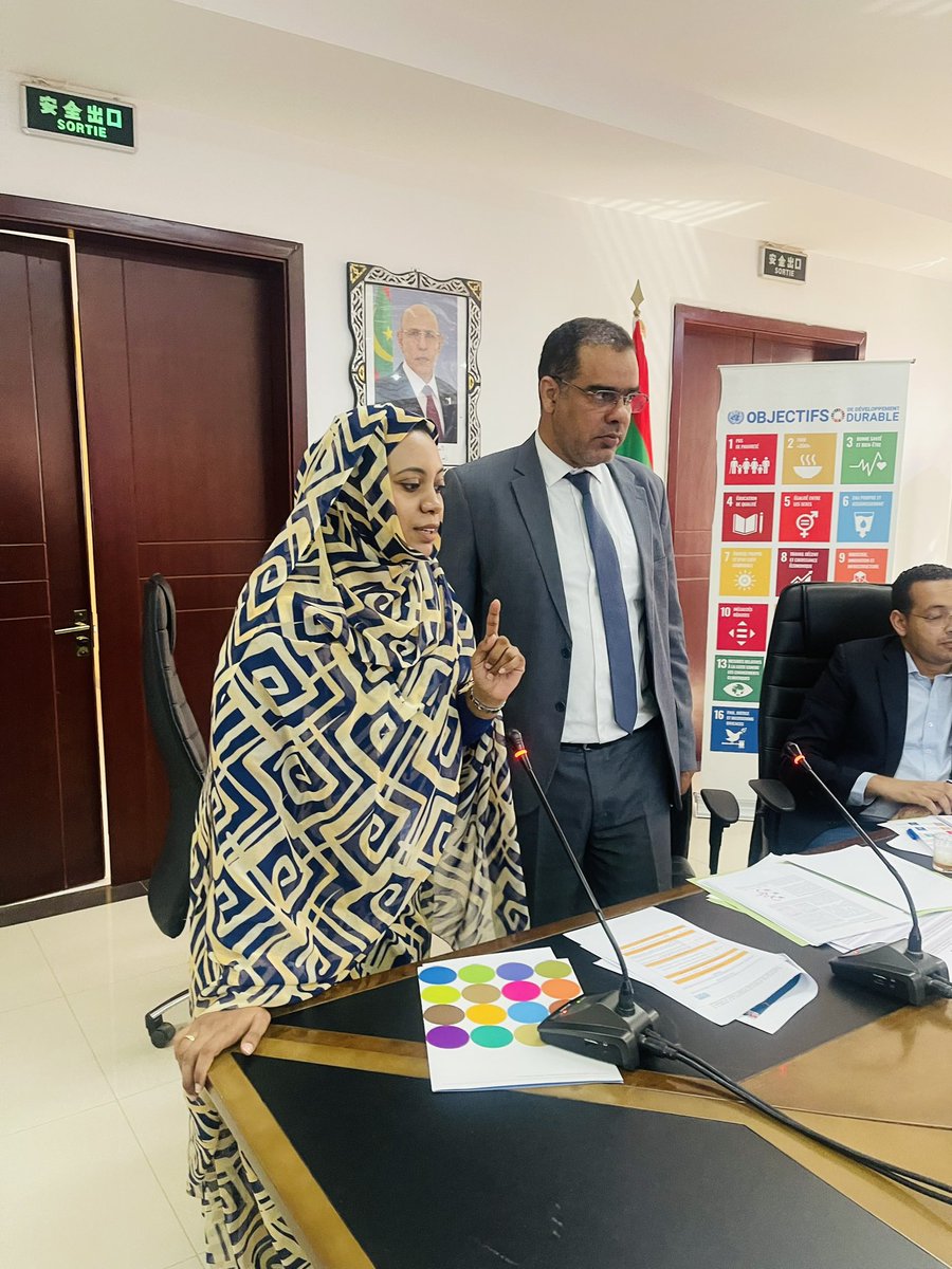 Consultation Nationale sur la réalisation des #ODD en mauritanie. J’ai représentée le <a href="/PNUDMauritanie/">PNUD Mauritanie</a> et j’ai facilitée les sessions de travail avec la méthode d e <a href="/UNDPAccLabs/">UNDP Accelerator Labs</a> , celle du sensemaking!!!