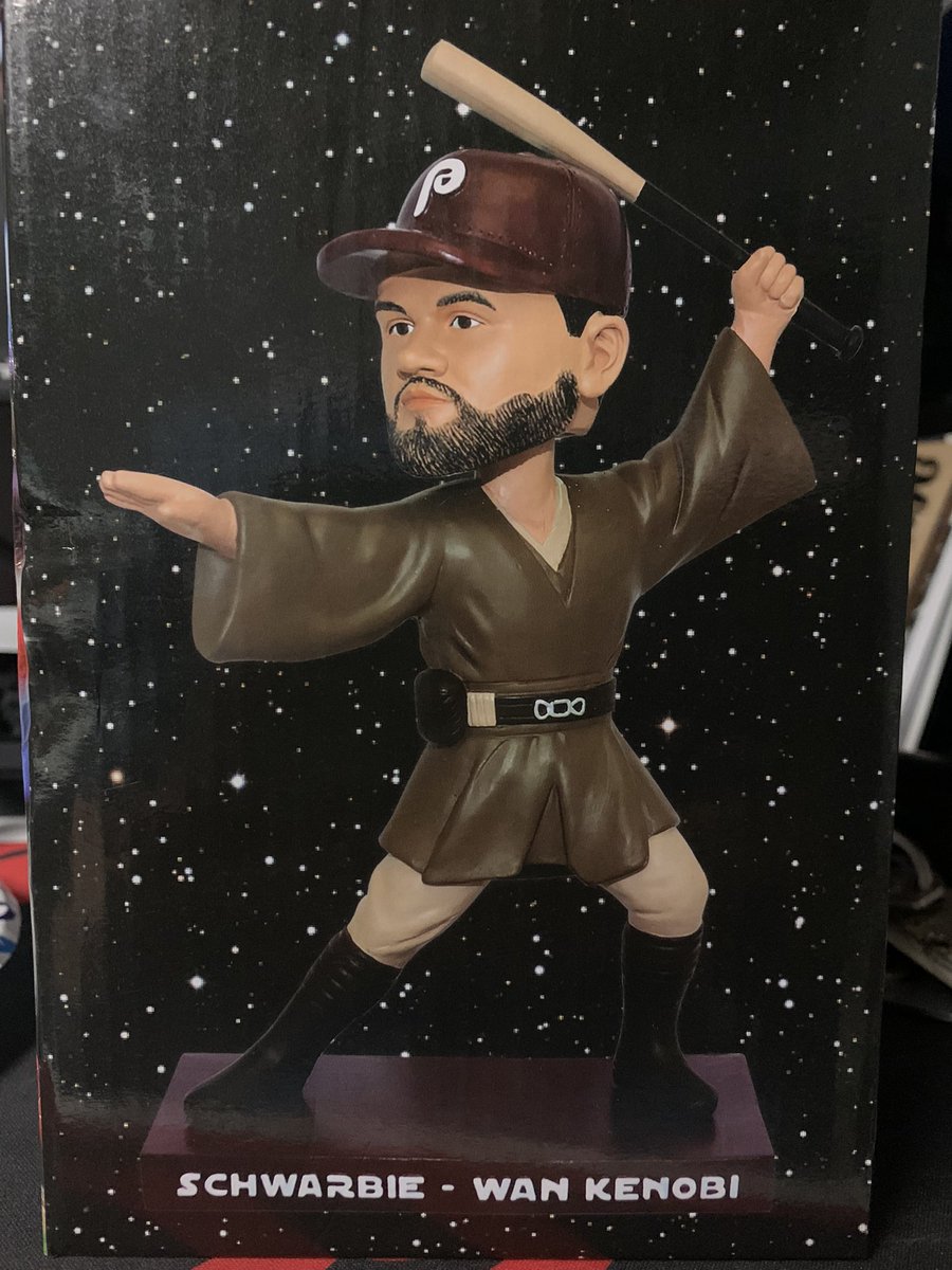 MattWatsonMedia's tweet photo. *** Giveaway ***
Interested in winning this Kyle Schwarber / Obi Wan Kenobi inspired bobble head?

1. Follow @MattWatsonPSN &amp; @PhiladelphiaSN 
2. Like this tweet
3. Tag 2 people who love the Phillies &amp; Star Wars.

Deadline to enter is Sunday night, where I’ll announce a winner https://t.co/TOE7h2vyCC