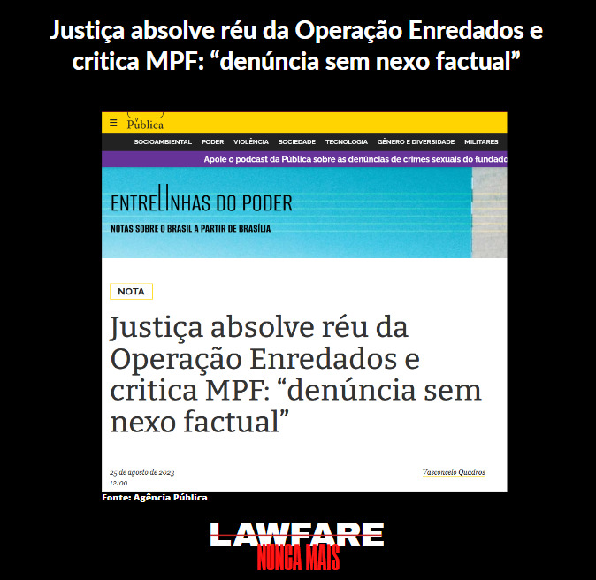 LawfareNunca's tweet photo. Clemeson é inocente, foi absolvido.
Servidores públicos que atuavam no ministério da aquicultura e da pesca e no Ibama foram vítimas do lawfare, na Operação Enredados que tinha por objetivo impedir a realização das políticas voltadas para o setor.
+ segue o fio https://t.co/8JMnSRdJMo