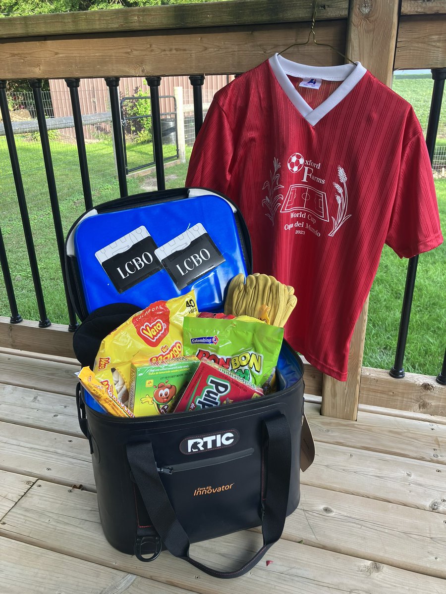 We are almost ready for the tournament! The jerseys are here, the prize is put together, and the schedule is set!

The winning prize consists of a cooler, work gloves, and hats donated by Zoetis, as well as a few extra goodies… ⚽️🏆