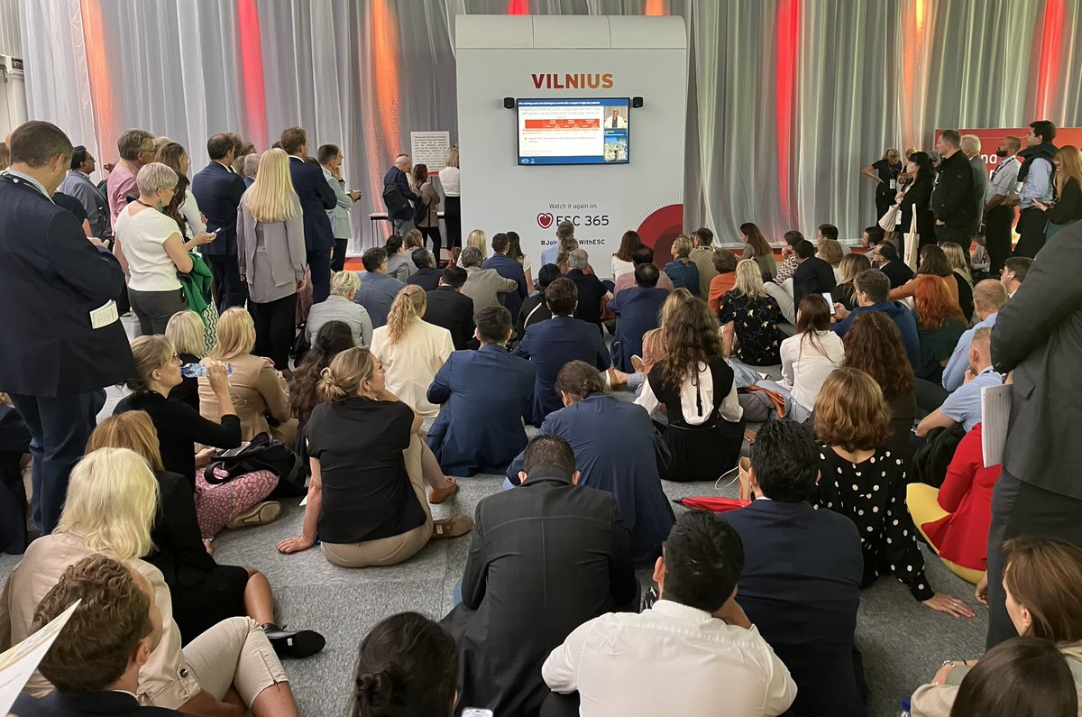 SamueleDorator1's tweet photo. WHAT THIS IMAGE IS NOT:
▪️a meeting room
▪️ a presentation of new study or drug.
It shows people sitting on the floor outside a crowded hall at the #ESC2023 ( #ESCcongress ) during a session on CV diseases management 

#adherence #cardiometabolic #esc https://t.co/AJJid7kuN7