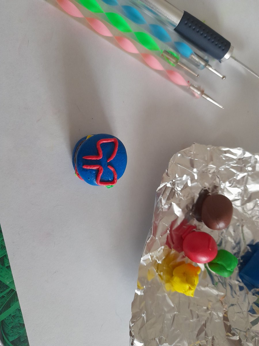 77Cornel's tweet photo. Miguel O'Hara burger!
Hello everyone! I made these cute Miguelito burgers and I was thinking about to made it as a keychain. What do you say? Would you want one?

#MiguelOHara #spiderman2099 #SpiderMan #accrossthespiderverse #clay #clayart #fimoclay #burger https://t.co/Z3PmHOwJmX
