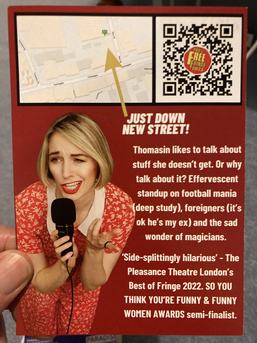 Lovely to meet @thomasin_london <a href="/edfringe/">Edinburgh Festival Fringe</a> #edfringe go see her at the @thefreefringe 3pm