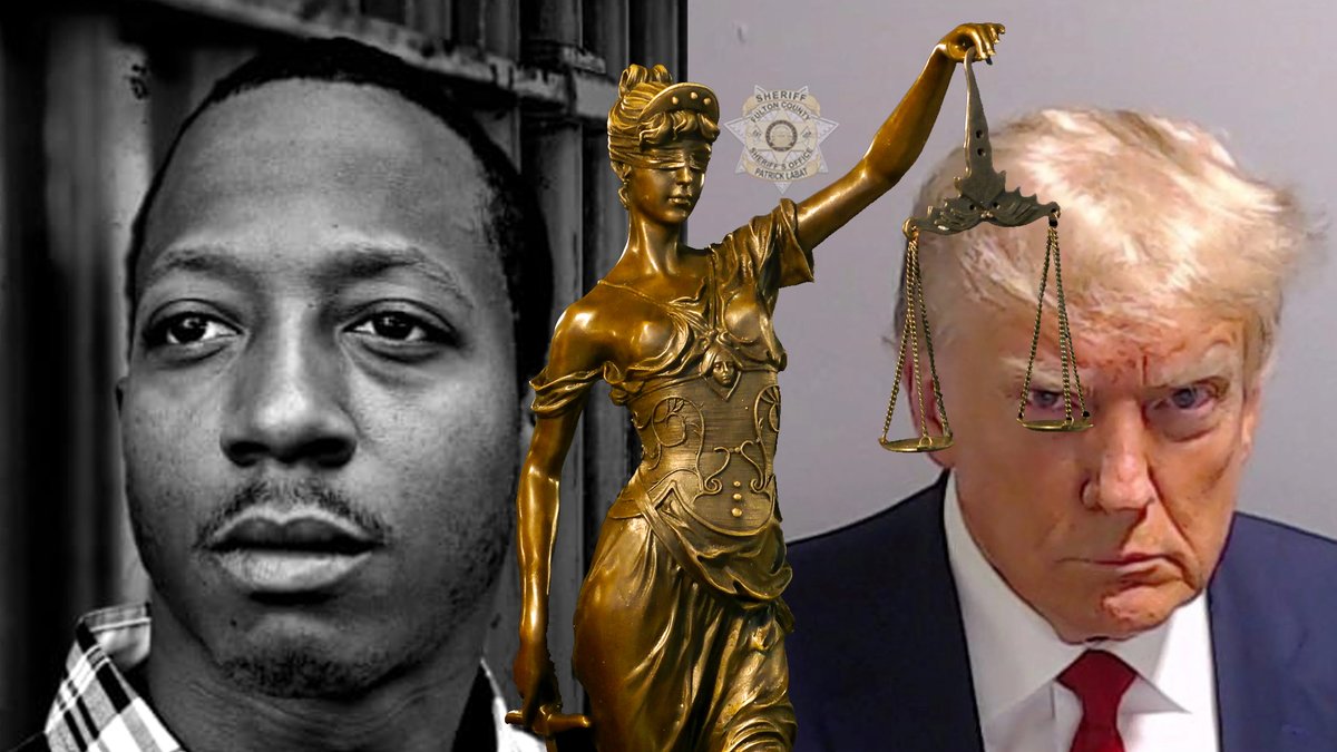 mmpadellan's tweet photo. Let's talk about this nonsense, how trump and the Republicans are trying to turn "Mr. Law and Order's" accountability into some kind of ludicrous "attack on free speech" or say it's a two-tiered justice system.

Let's start with justice.

Raise your hand if you've ever broken the law, and then been given a full TWO WEEKS to surrender to the authorities, on your own terms.

And then you show up to the county jail in a goddamn motorcade to be processed within minutes. He was out of there faster than going through the DMV.

And then, instead of being weighed and measured, you have the option to LIE about your actual height and weight, so if the authorities are ever looking for your ass again, they end up looking for someone who looks NOTHING like you (6'3 and 215lbs my ass).

Let's talk about all of the OTHER times this criminal clown has been arrested, but wasn't even subjected to a perp walk. Or the fact that he wasn't compelled to even take a mugshot until now, his FOURTH arrest.

The fact that he's able to board a private jet, and then joust legally with all of these different jurisdictions about when he feels like participating in a trial because he's got the money and power to comply if he feels like it.

Yeah -- there IS a two-tiered system of justice, but HE'S IN THE TOP TIER.

He's not in the tier of justice that saw Kalief Browder in Riker's Island for three years (including 700 days in solitary confinement), without a trial, because he allegedly stole a backpack.

Or Sandra Bland, who died in police custody, because she failed to use a turn signal on an empty road.

Or how about the Central Park Five, who spent years behind bars for a crime they did not commit, were finally exonerated by DNA evidence, only to watch Donald Trump refuse to say he was wrong to call for them to be executed. 

The two-tiered justice system works for you if you're
1. Wealthy
2. Well-connected
3. White

That's how you know we're being gaslighted by trump complaining about the two-tier system, because he meets ALL of the criteria for the top tier.

He was allowed to use the system, and exercise his first amendment rights, to lie and complain about the election to his heart's content.

That's NOT why he was indicted, by the way. And he knows that.

He was indicted because after availing himself of every LEGAL means to complain about the election, including the 60+ court cases he lost trying to establish a case for fraud (even with judges HE appointed), he tried to defraud the American people with a fake elector scheme.

Imagine that: many of us stood on line for HOURS to cast our votes, and that jackass wanted to rip our votes away because he didn't like the outcome.

If you walk into a bank, and complain about your account balance and say you disagree with them, it is your right to do so. But you can't just walk into the vault and grab handfuls of cash because you disagree with it. That's not how it works.

If your favorite sports team loses a game, and you don't like the outcome of that game, you can't force the scorekeeper at gunpoint to change the score, or force referees to overturn their calls. THAT'S NOT HOW IT WORKS.

Likewise, if you lose an election, you have to take it on the chin and go home, the way Hillary Clinton, John McCain, John Kerry, Al Gore, and every other losing candidate before them did. THAT'S how it works.

And if you break the law because you didn't like the outcome, then your ass gets arrested. And hopefully convicted.

If you violate the 14th Amendment, Section 3, then your ass should not ever get to run for office ever again.

Because it's the Constitution. 

THAT'S how it works.