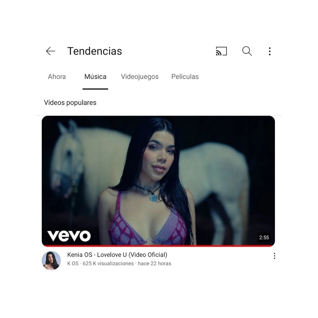REINAAA! <a href="/keniaos/">NINI</a> Lidera el apartado de tendencias de “Videos &amp; Música” en YouTube México 🇲🇽.