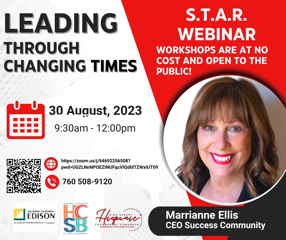 HDHCC's tweet photo. Join the HDHCC &amp; HCSB in a webinar you don't want to miss, "Leading Through Changing Times", presented by Marianne Ellis from CEO Success Community &amp; SCE S.T.A.R. (Strategies Toward Achieving Results). Registration: https://t.co/vnxNQpTkhR https://t.co/hRtBhvPO2w