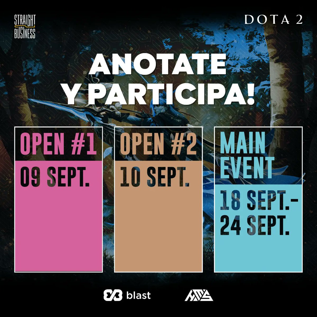 ¡Los invitamos a participar de las Open Qualifiers! 📢

La semana que viene vamos a anunciar los 8 equipos invitados, pero ya podes inscribir tu equipo en <a href="/BlastGMI/">Blast</a> y competir por un lugar en el evento principal.

app.blast.gg/#/pool/288?g=14