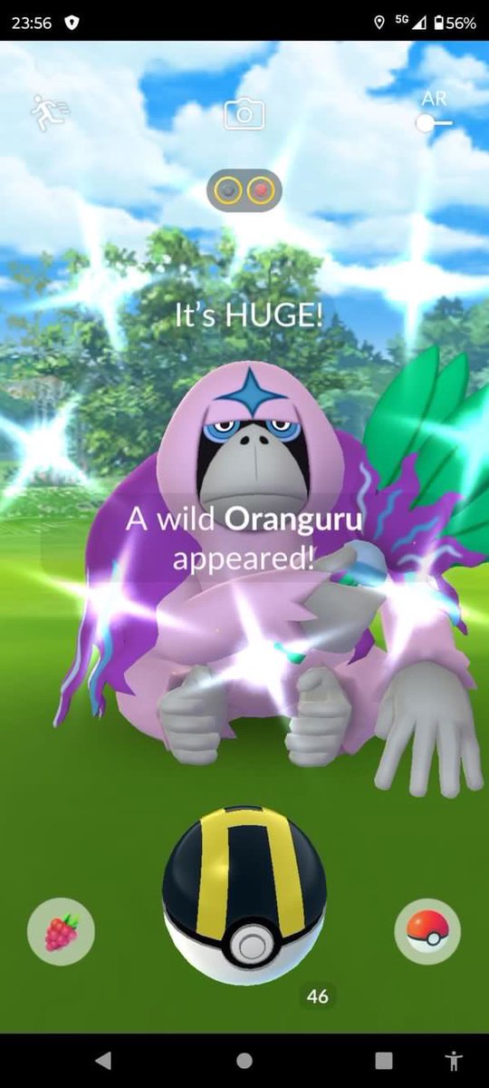 Omg!! Shiny Oranguru looks so good!! 🔥✨🔥 #PokemonGO