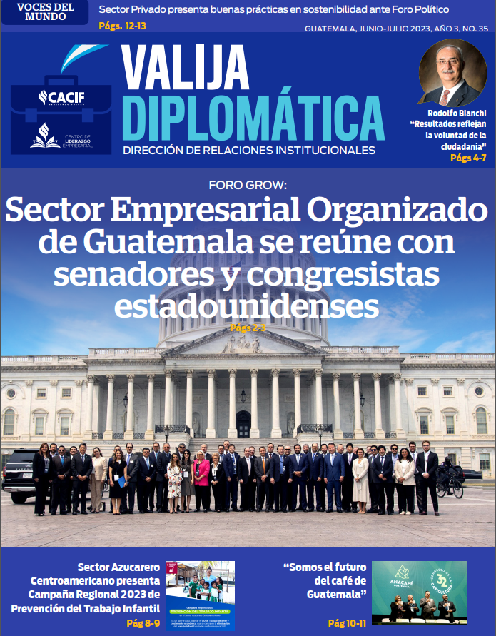 CACIFGuatemala's tweet photo. #ValijaDiplomática 💼
Lee nuestra edición más reciente en: https://t.co/PRO3KO4UO8
Págs. 4-7: Entrevista a Rodolfo Bianchi, coordinador del Programa de Observación Electoral #PROE de #CACIF https://t.co/ZX9qihYiGS
