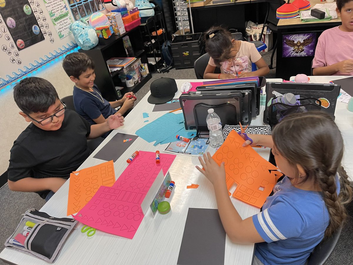 the_A_in_STEAM's tweet photo. So happy @PhamilyByChance decided to try the Klee + Math lesson with her students today! Thanks for sharing these photos. I can’t wait to see the finished masterpieces 😍 #artseducation #artsedmatters #artsintegration #steam #steameducation @VVUSD_VAPA @FalconsAvalon https://t.co/lv3mZ0bf55