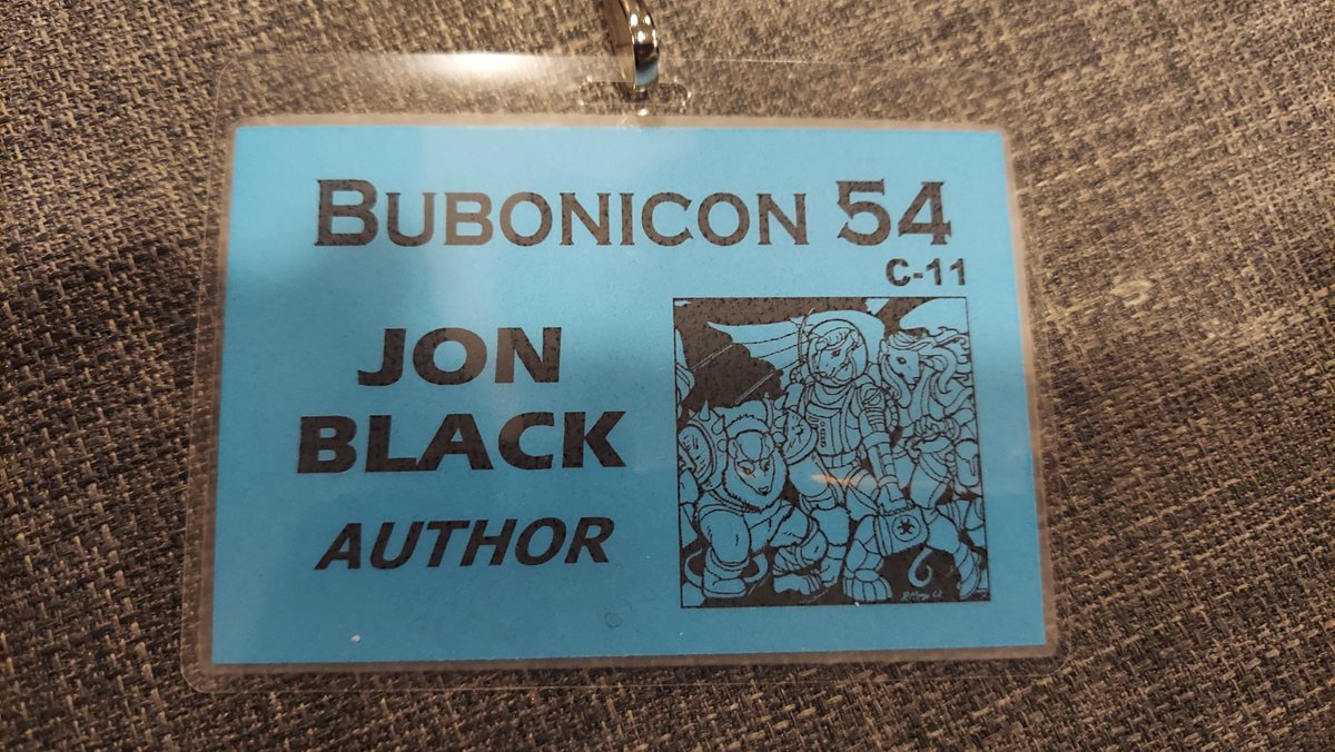 BlackOnBlues's tweet photo. One of us! One of us! (gooble goo) @Bubonicon #Bubonicon https://t.co/EDMRIkOp3u