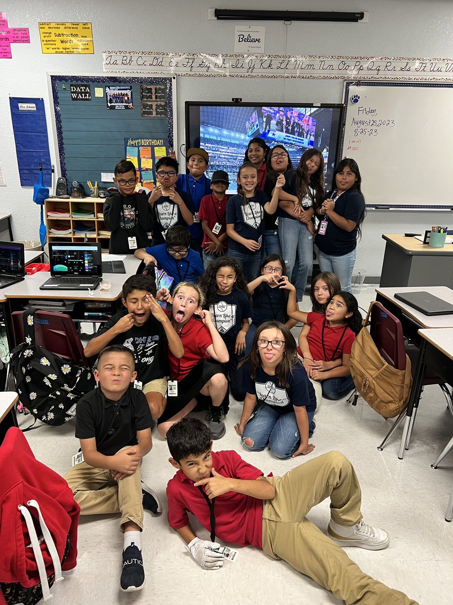 My crazy class and I on this Friday! We had a great week learning, and they’re working super hard! I can’t wait to see what they do the rest of the year! #DHEBobcats #WeAreClintISD