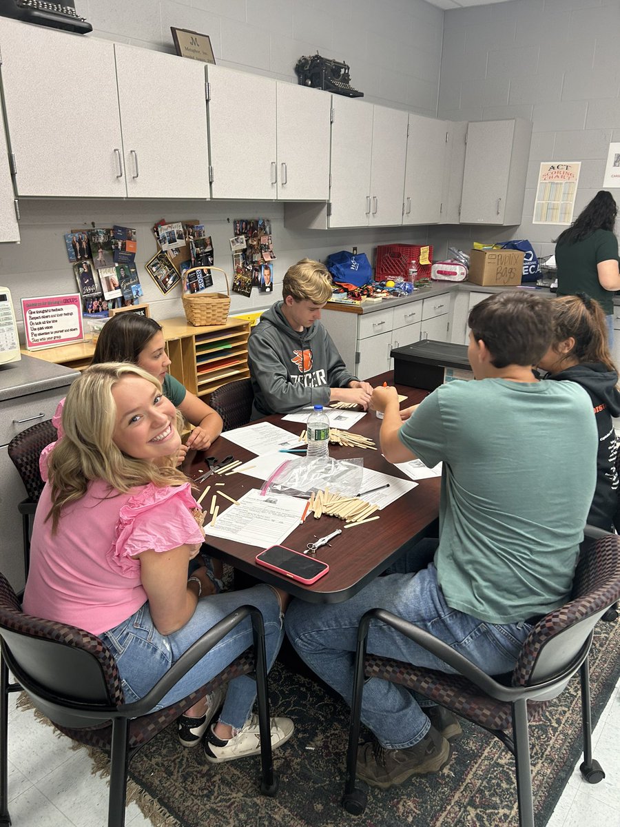 Popsicle houses for the 5 functions of management in Business Management Honors. They had so much fun!