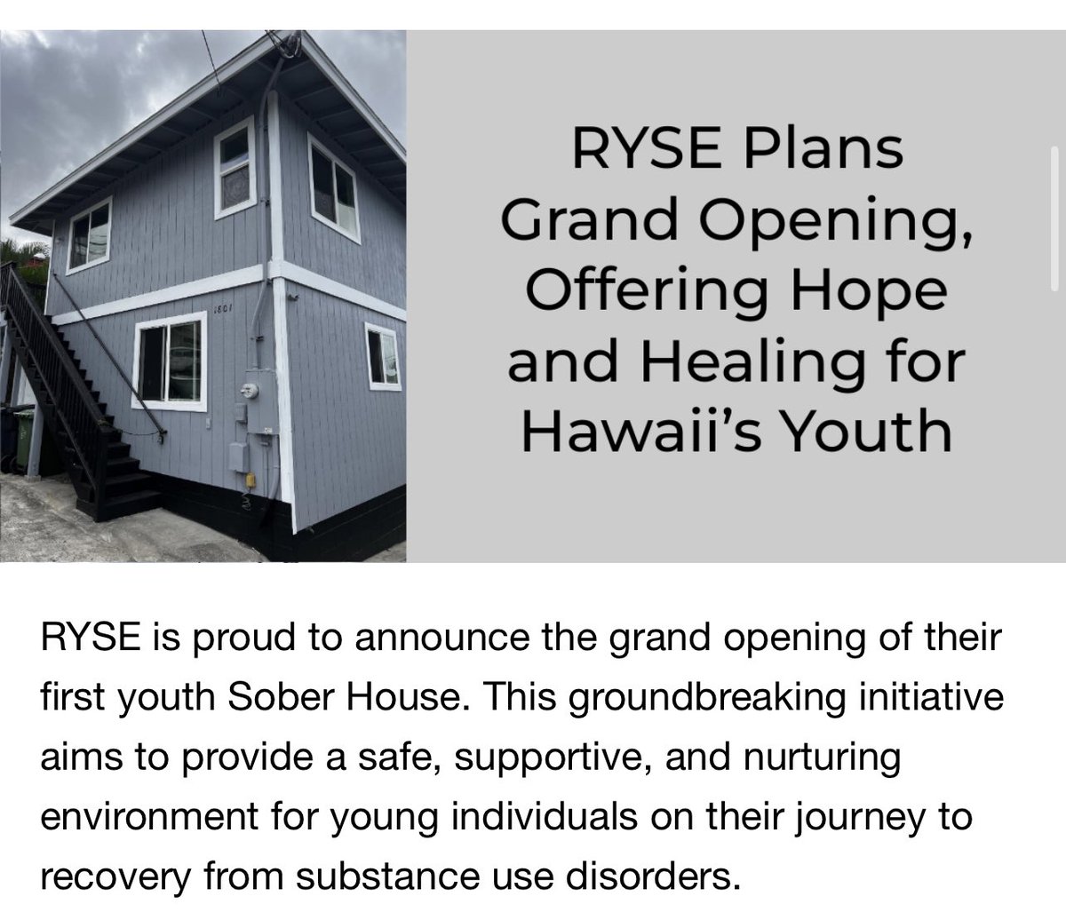 LauraBeeman's tweet photo. Mahalo RYSE for making a difference in the lives of our Youth. 
Use the link below to read RYSE Hawaii | August Newsletter .
https://t.co/JzhZaqbc7K https://t.co/t1xDS67tMC