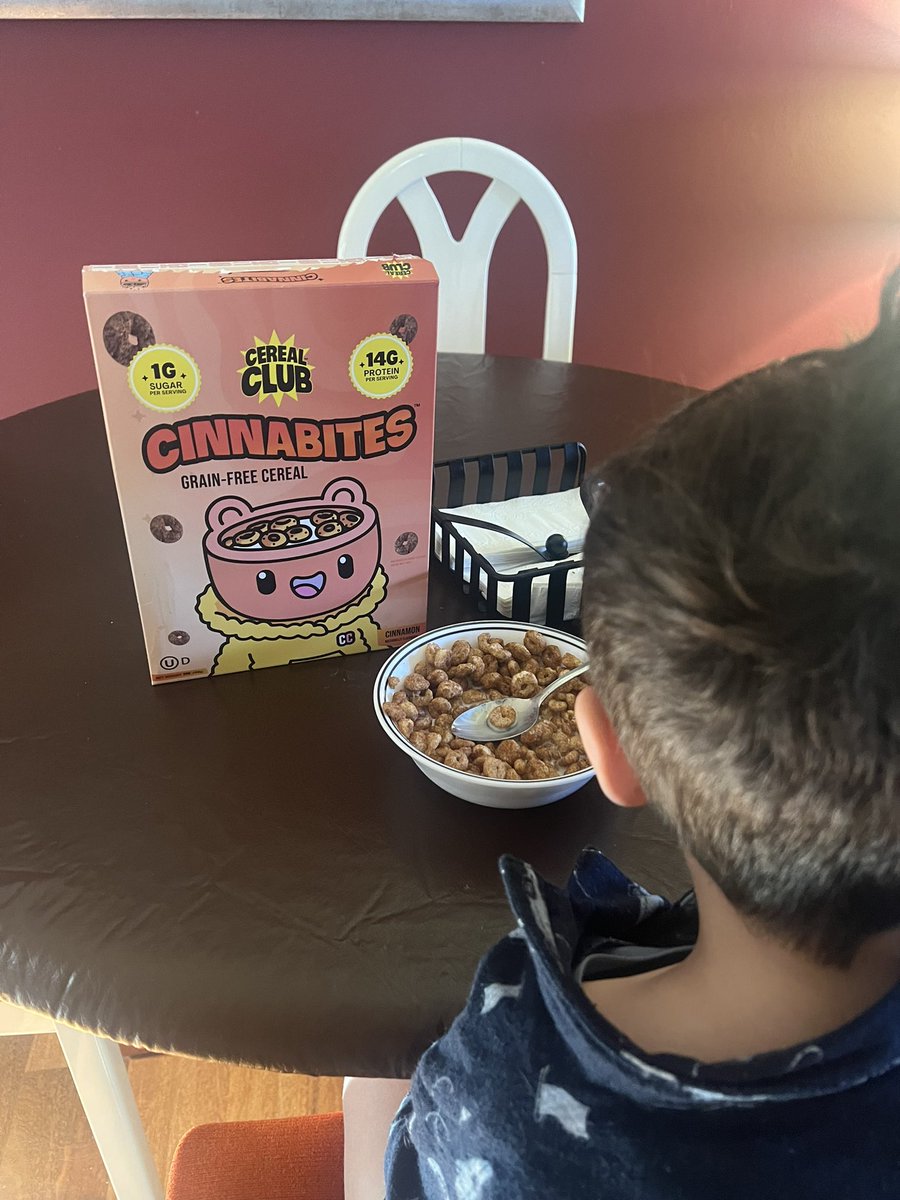 Mornings have never looked so good

Starting the kids morning the right way with <a href="/cerealclubnft/">Cereal Club</a> #cinnabites 

14g protein 1g sugar grain free gluten free and packed with flavour 

Looking forward to the future flavours being released, super geeked right now 🫡🫡