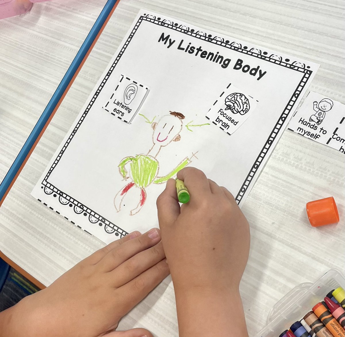 MissWinkelman's tweet photo. We’ve also been learning about and practicing our whole body listening https://t.co/ZSJao8r3gR