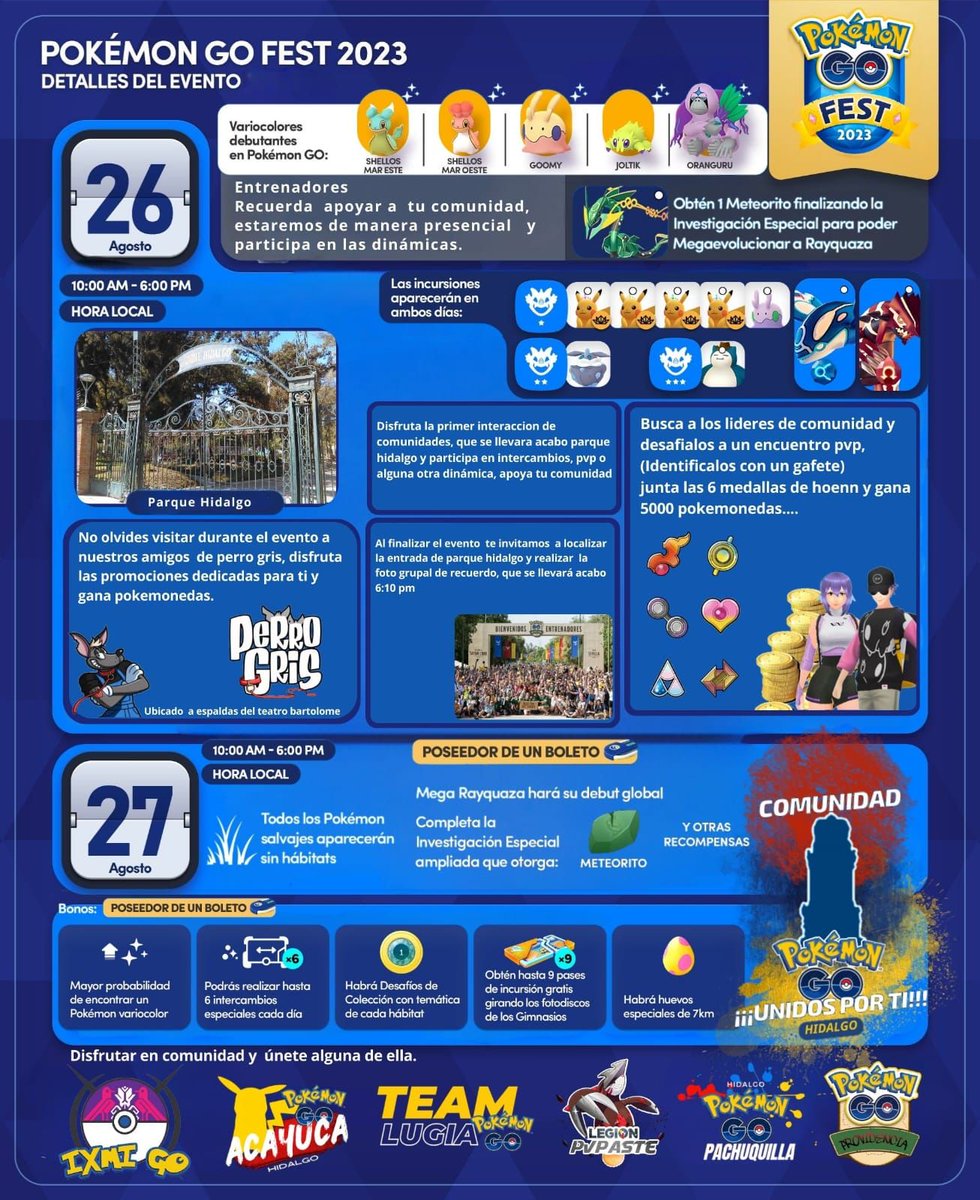 pvpaste's tweet image. Gente de Pachuca y alrededores

*Mañana estaremos participando en la unión de comunidades*

Acompañemos en Parque Hidalgo! habrá botarga para fotos, siluetas a tamaño real, folletos que daremos con QR de cada comunidad que participará, lonas, y varias sorpresas.

Los esperamos!