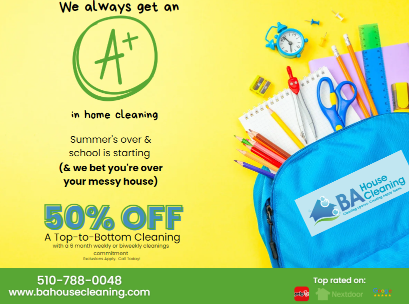 bahousecleaning's tweet photo. Take advantage now! Give us a call at: (510) 788-0048 or visit us on https://t.co/sLe9CNKeNO https://t.co/oG72DY1GML