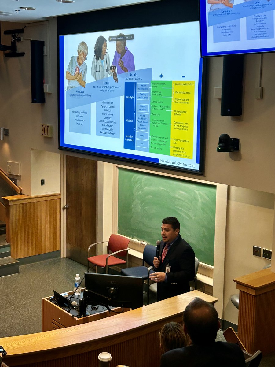 Fantastic @YaleIMed Grand Rounds this week by @MichaelGNanna on his important work - improving RCT design, evidence, and shared decision-making strategies for cardiovascular disease in older adults