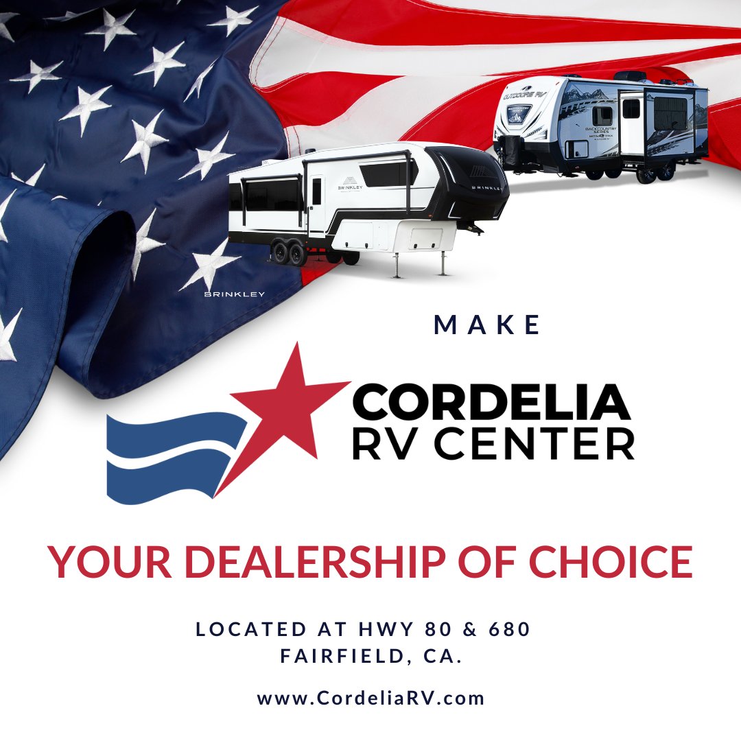 We offer an amazing selection of motorhomes, travel trailers, fifth wheels, and diesel pushers in Northern California. Our Sales Executives are dedicated to helping you find the ideal RV for your needs!

💻cordeliarv.com..
📞707-864-8700
#CordeliaRVCenter #Camping #NewRV