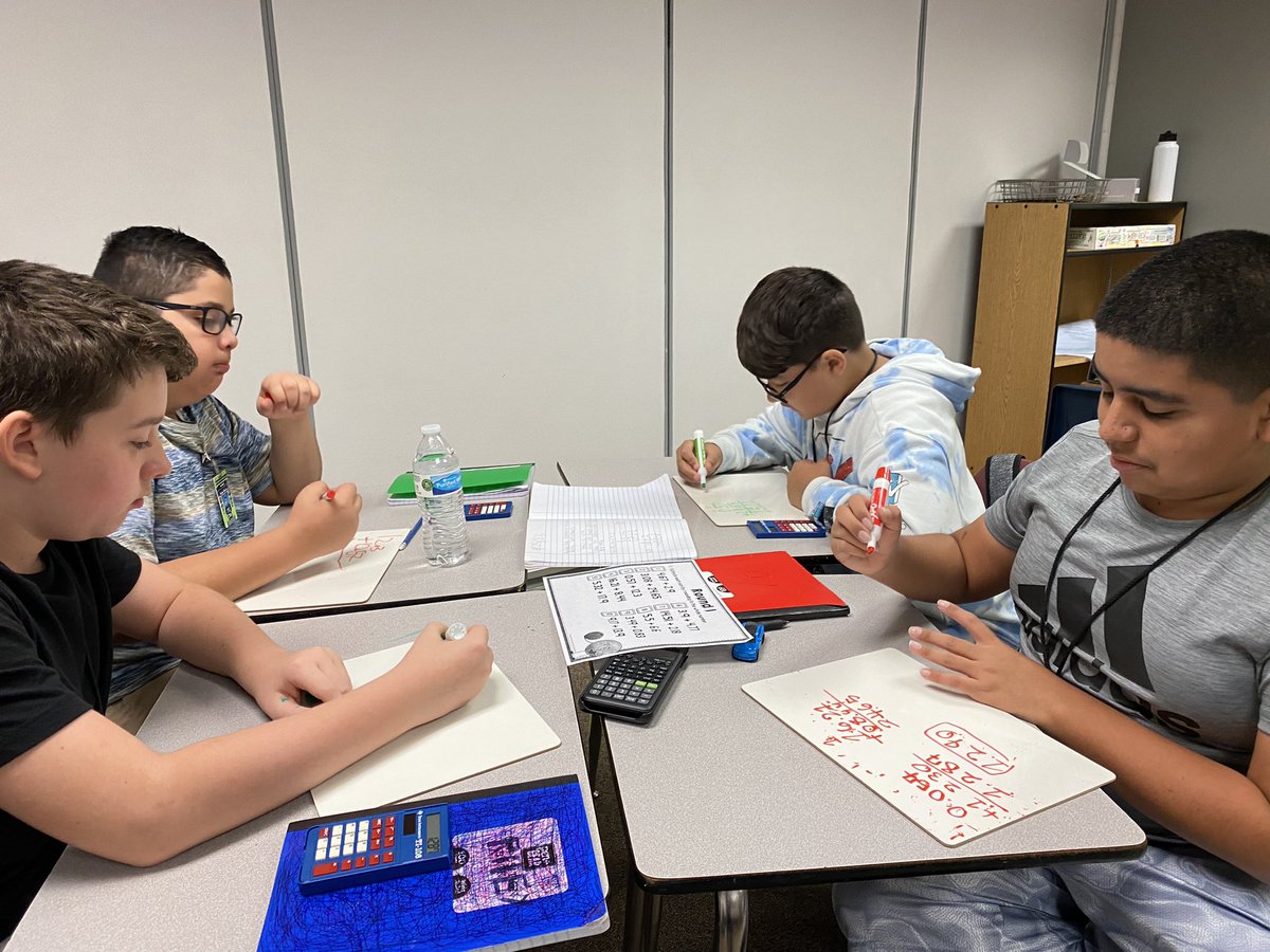 nina_prisco's tweet photo. Friday, August 25, 2023 - In 7th Grade Math Class, the students worked collaboratively to solve addition/subtraction problems involving decimals.  They also had the opportunity to take shots at the basket.#TMSCollaborators #TMSCommunicators #TMSInnovators @HumbleISD_TMS https://t.co/LcNFrPN8sB