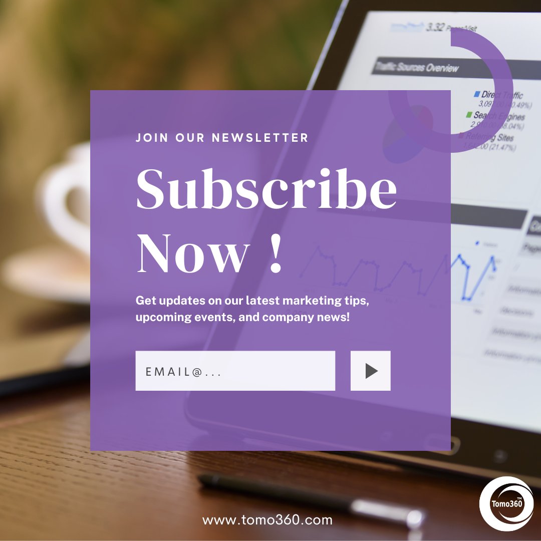 tomo3603's tweet photo. Subscribe to our email list for monthly #newsletters where we talk about marketing tips, upcoming events, and more! https://t.co/yLGa57hpBf #Tomo360 #Blog #MarketingAgency https://t.co/gWhNj6Yl5q