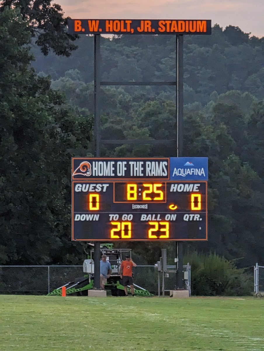 Great to be <a href="/starmounthigh/">Starmount High</a> tonight for the stadium dedication to longtime coach B.W. Holt. Coach Holt is one of the top 10 all-time winningest coaches in NC. Congratulations Coach Holt!