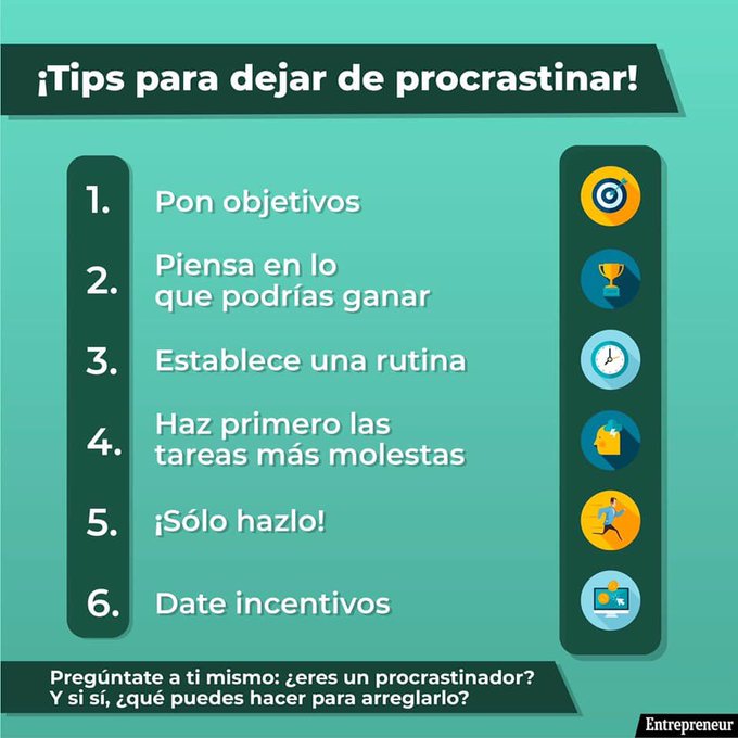 RDFRecl's tweet photo. Ahora entiendo por que aparecían tantos avisos de procastinación..😌
Estaban aconsejando a...
#JavierDelay 😌

#Procastinacion https://t.co/nIoeJmzjRi