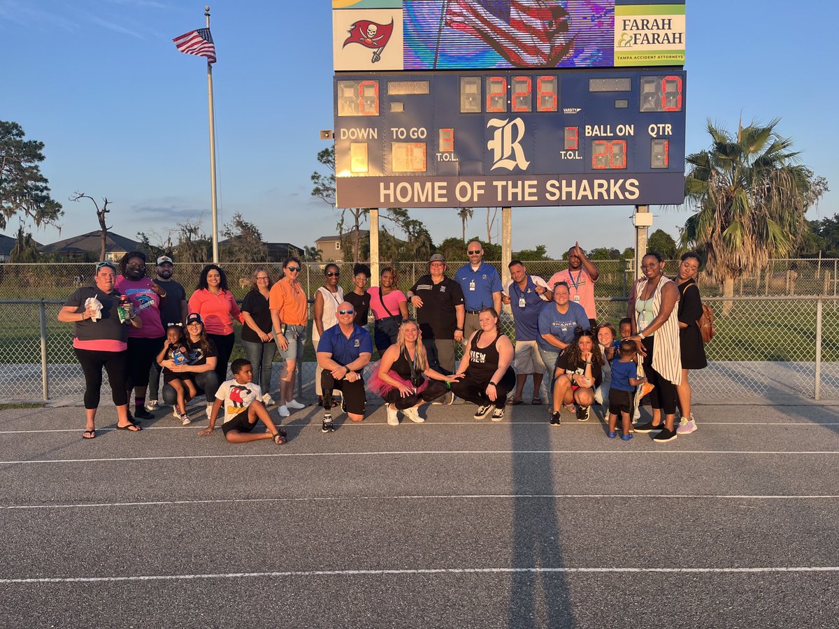 What better way to cap off a pep rally day than a faculty family tailgate before the Sharks take on Brandon! Go Sharks!!!
