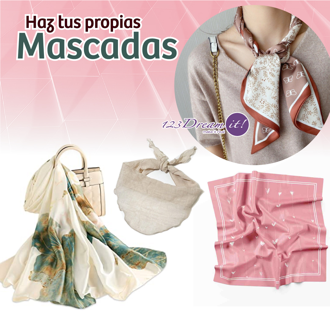 123dreamit's tweet image. Dreamer, te compartimos los detalles y materiales necesarios para que confecciones tus propias mascadas! 🌟 Deja volar tu creatividad. #DIYModa #costura #mascadas #coser #pasoapaso