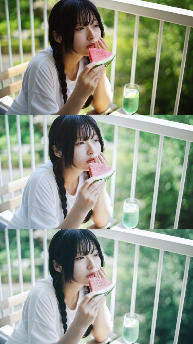 rui__75's tweet photo. 上から
①撮って出し
②いつものデジタルレタッチ
③フィルム風レタッチ
(フィルムの緑難しかった) https://t.co/ZZOih5X08u