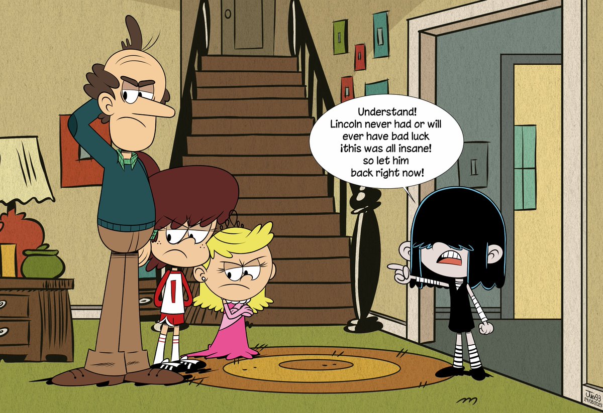 A new #commission based on the infamous episode NSL with Lucy complaining to her family or part of her about letting Lincoln back but they are still reluctant to do so.

#theloudhouse #loudhouse #lucyloud #lynnloud #lynnloudsr #lolaloud #myart #myartwork #julex93 #julex93drawings