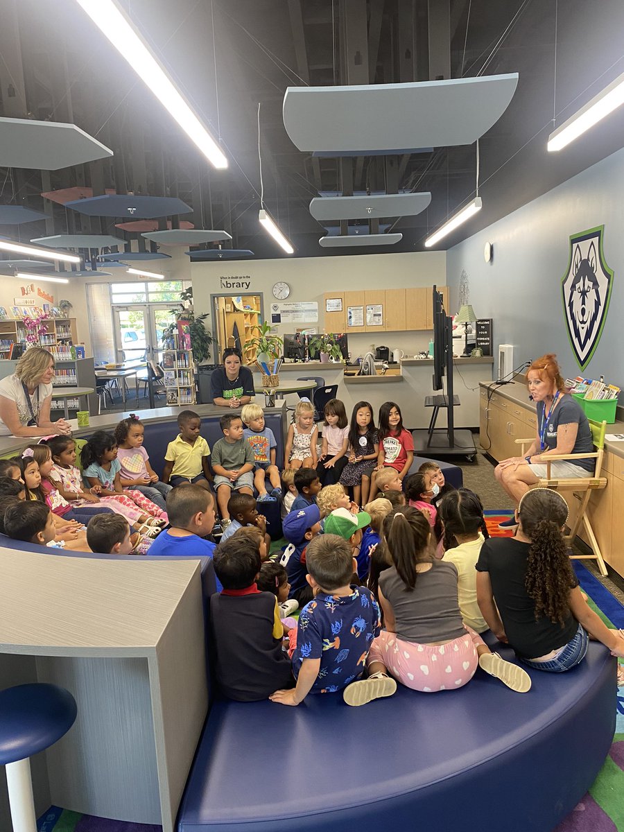 Our TK students listening to our librarian Mrs. Boles speak about what it means to be Safe, Respectful, and Responsible in our library during our Husky Way Walk-though. <a href="/HighgateHuskies/">Highgate Elementary</a> <a href="/PBVUSD/">Panama-Buena Vista Union School District</a>  #WearePBV
