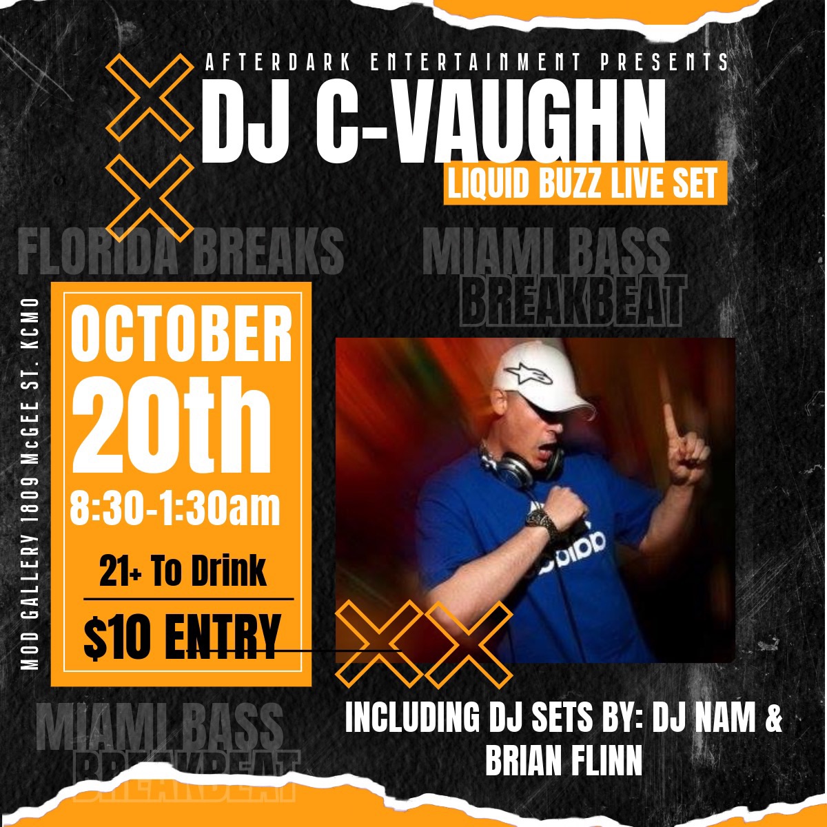 KansasCityRaver's tweet photo. FRIDAY, OCTOBER 20, 2023 AT 8:00 PM
Liquid Buzz Live Dj Set Dj C-VAUGHN at MOD 
@BOOMMOD 
Dj C-VAUGHN - Miami Bass, Florida Breaks
Dj NAM - Breakbeat
@DjBrianFlinn -  Trance Techno &amp; Breaks
https://t.co/aEPfPNEb8Y https://t.co/1VG2TVbxLs