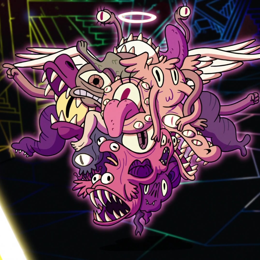 Nikolsky95's tweet photo. ‘guy with a lot of faces’ is peak horror character design, nothing is scarier than several people https://t.co/qvEfz7pdsJ