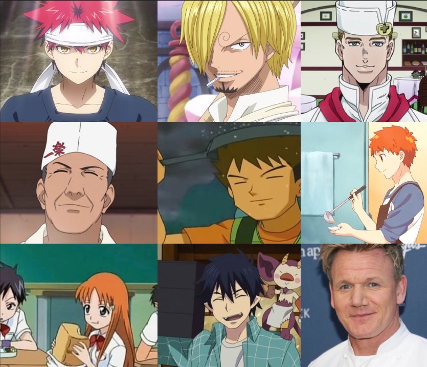 SheLuvShu's tweet photo. All out anime cooking battle who wins? https://t.co/ZlkMdVF28M
