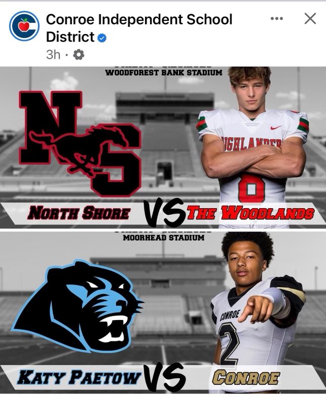 OnPurpose_WP's tweet photo. 23-24 FRIDAY NIGHT LIGHTS KICKOFF…. Paetow Panthers vs Conroe Tigers!!!! Bad blood from years past! Paetow trying to welcome in a new era. Conroe trying to send the state of Texas a message…. PAETOW VS CONROE LOADING #onpurposewithpurpose #thaDoc #prepredzonenext @COACHGRANT6 |@FuryScouting |@Fury7v7 @ne_ok_hs_sports
@AFGP_Sports @TDJamesSr15 @ConradLevy2 @julius_levy @OnPurpose_WP @Ath_Dynasty @247recruiting @Rivals @on3 @GRANTSPORTSGRP @ThatManMajor @FlenoyRicky @dctf @ShockDoctor @Elivisuals_ @gabrieldbrooks @jakelangi @graham_torey @PrepRedzoneTX @PrepRedzoneNext @TXTopTalent @TopPreps @graham_torey @JGonzalesJr10 @keyplayernation @julius_levy @ConradLevy2 @TXRecruits @markrussellqb @besomeone09 @woodlandsonline @EEEndo13