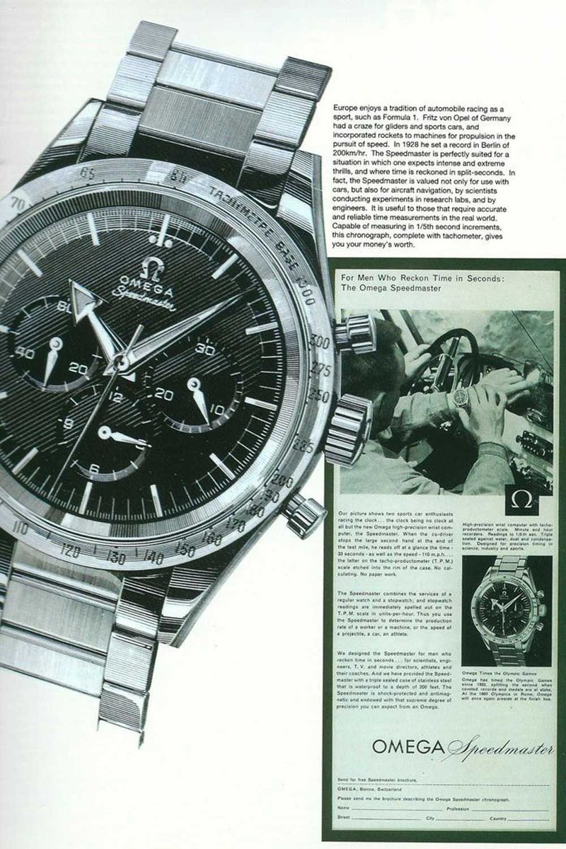 WatchKnowledge's tweet photo. "🚀🌕 From racetracks to outer space 🌌🌠 Discover the iconic journey of the Omega Speedmaster! Born in 1957 as a sports chronograph, it became NASA's choice for space missions. 🛰️👨‍🚀 Witness Buzz Aldrin wearing the 'Moonwatch' on the moon during Apollo 11! 🌑🕰️ #OmegaSpeedmaster https://t.co/KCMYI46edT