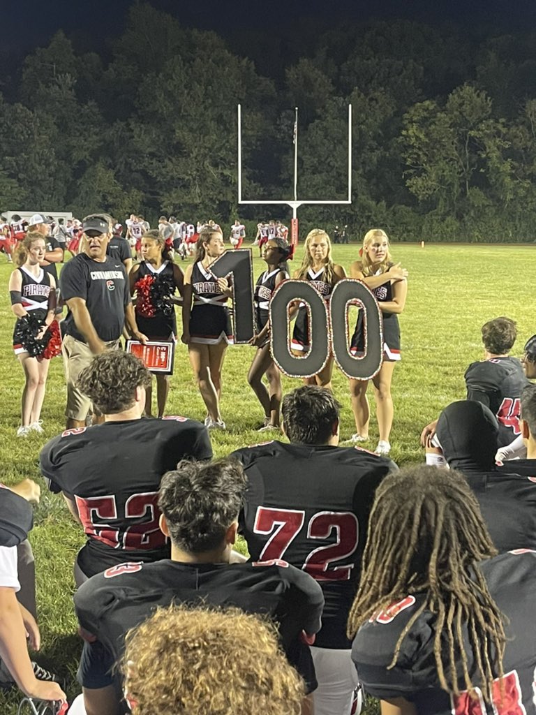 A special congratulations to our head football coach, Mario Patrizi, on his 100th career win!!!!  When you think of Cinnnaminson football, you think of Coach Patrizi!
