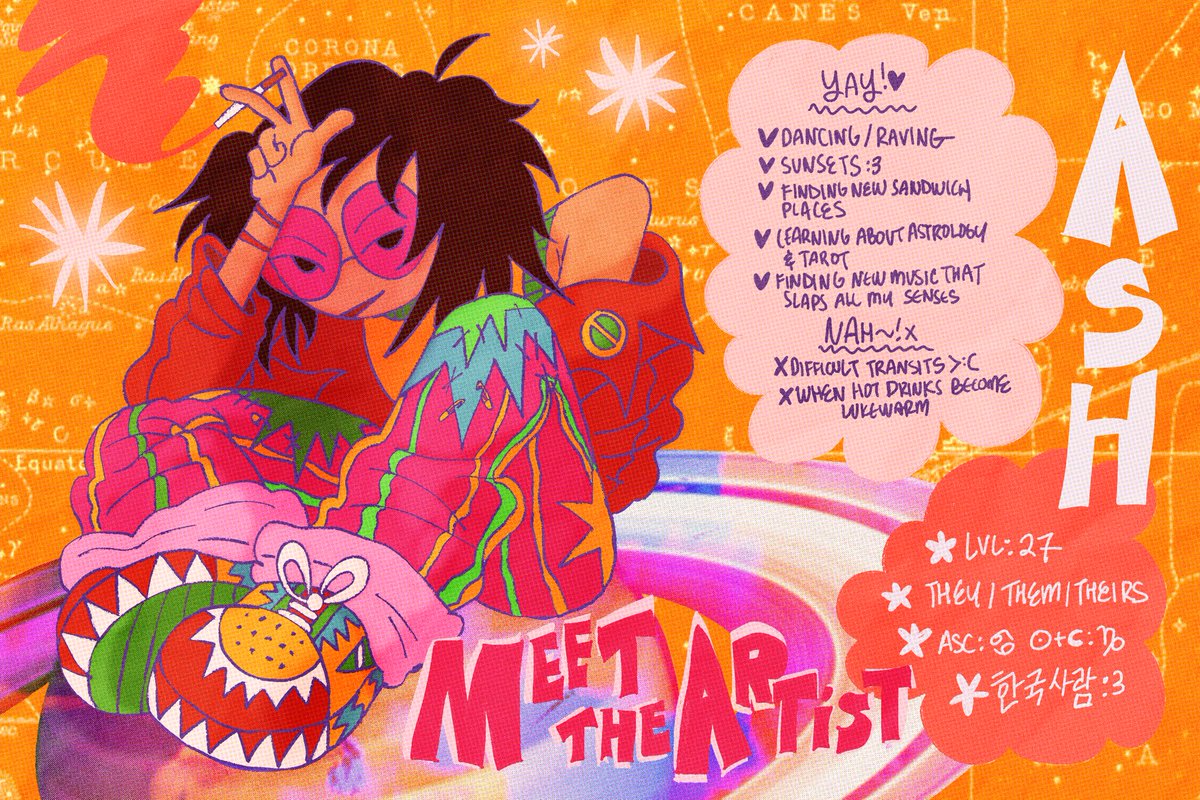 ashkimchoi's tweet photo. Wanted to join the fun again! ✨
Love seeing everyone’s 
#MeetTheArtist https://t.co/NDwH4ljxPn