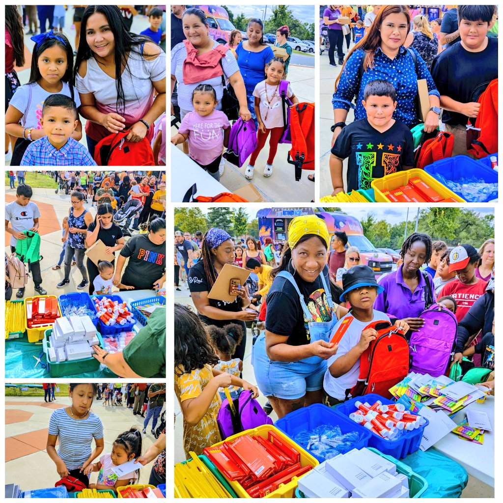 Loved welcoming back so many <a href="/TeamDundalkES/">TeamDundalkES</a> families at our Back to School Block Party!! We can't wait to see all those smiles again on Monday!!😁 Thank you <a href="/Essendant/">Essendant</a> for the very generous donation of ✂️📗🖍️school supplies📝📏🎒for our students!🙌🫶