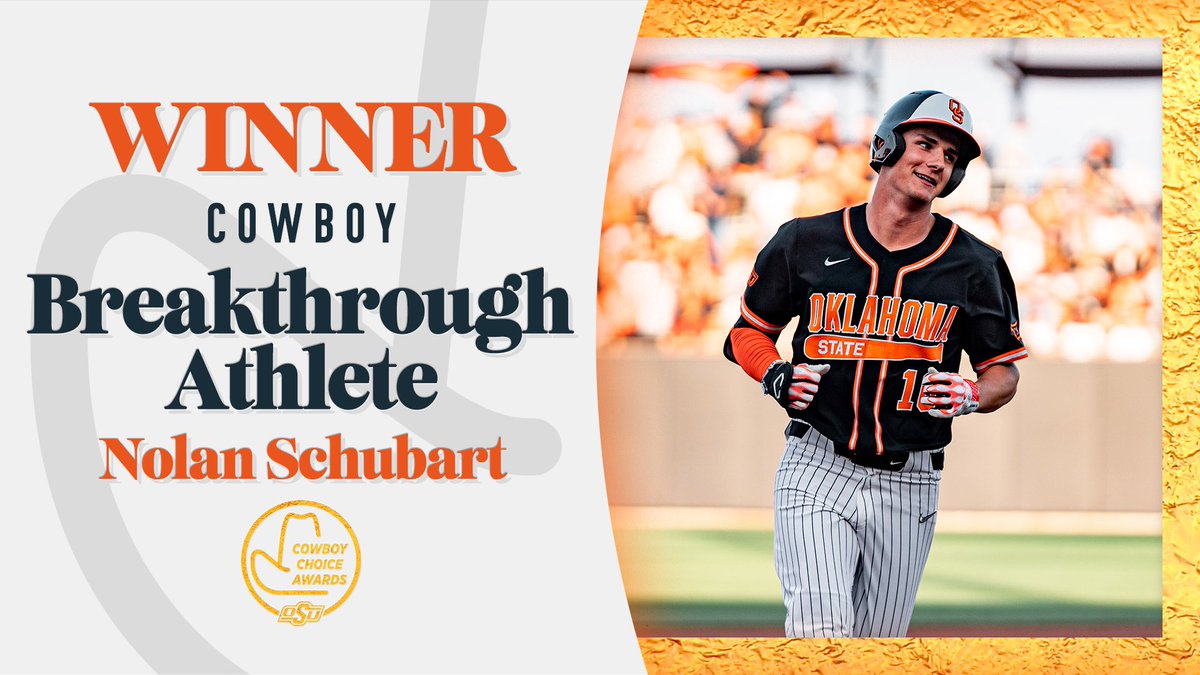 Congratulations to @NolanSchubart on winning the Cowboy Breakthrough Athlete Award! 🤠