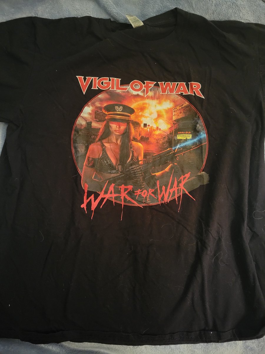 TheRockDude99's tweet photo. @Vigilofwarband @Aliciajvigil T-shirt for today ... VIGIL OF WAR - WAR FOR WAR #VigilOfWar #AliciaVigil #rock 🤘🎸🎶😎❤️ @pri https://t.co/WwIy0E9zEQ