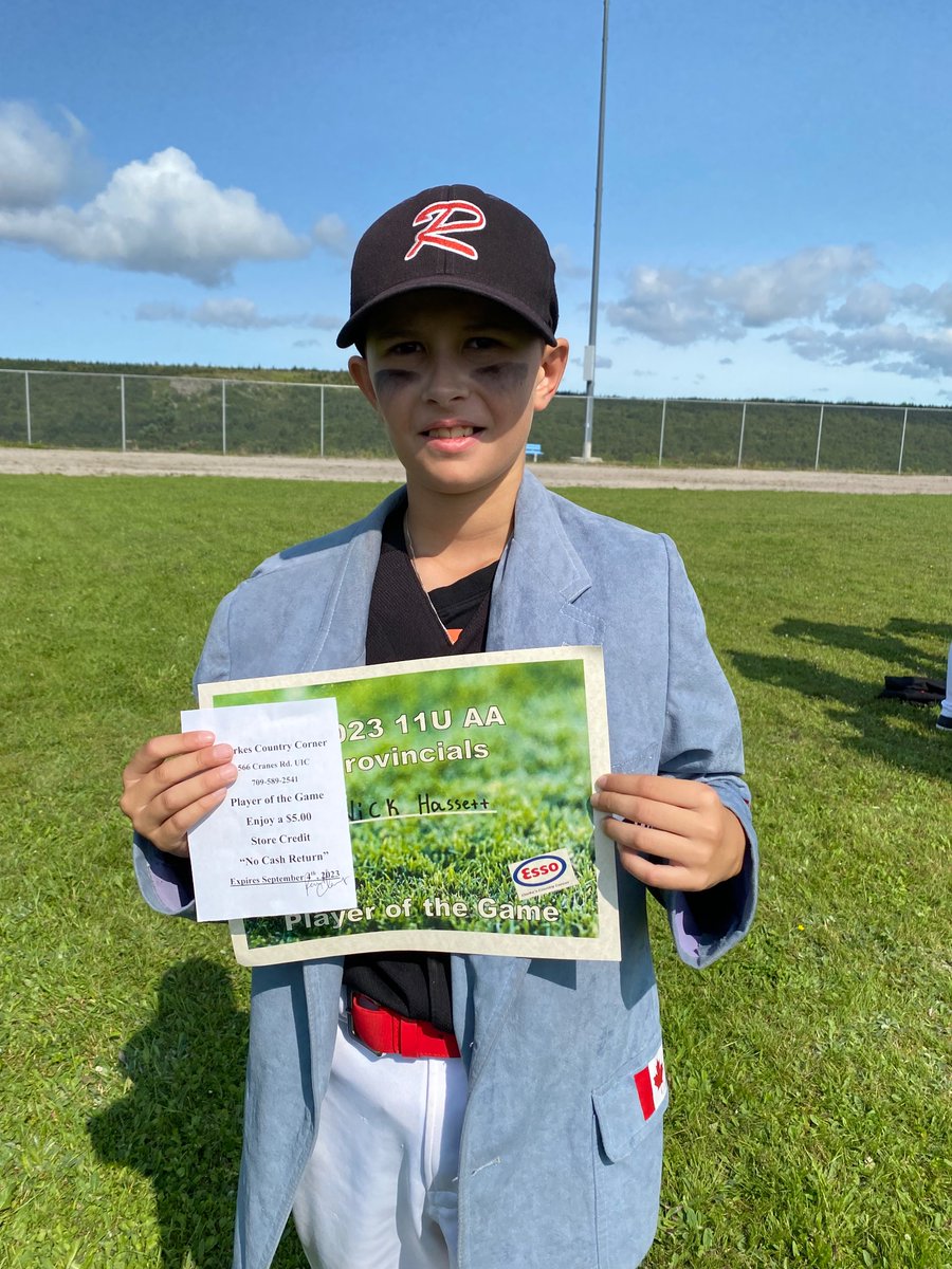 11uCbsRaidersAA's tweet photo. Great start to our provincial tournament today with a close game against GFW.  The Raiders won 5-3 with some great pitching performances, including Nick Haggett our POG today.  Well done Nick! https://t.co/Jnq0bFERQq