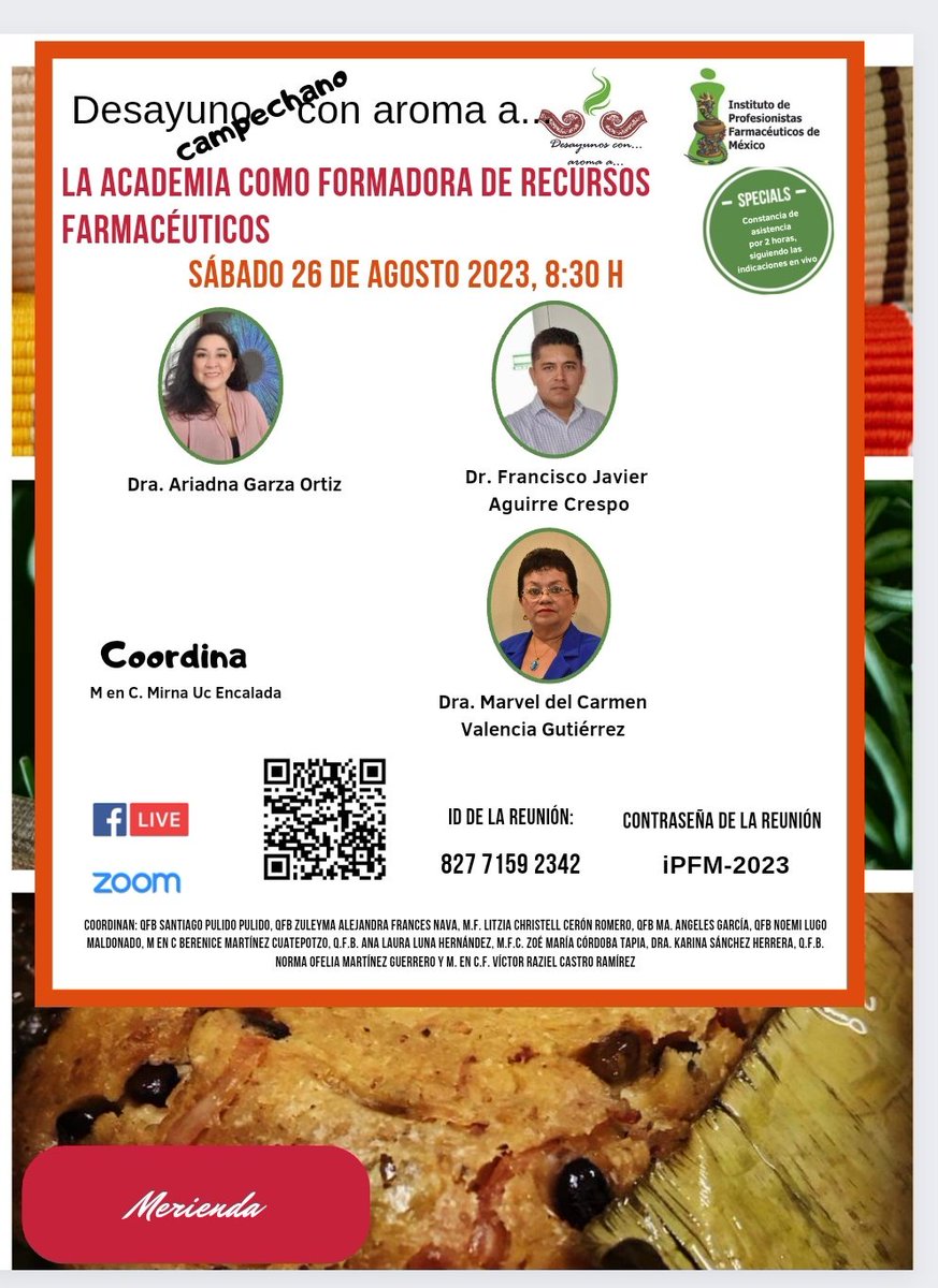 FarmaceuticosDe's tweet photo. Mañana, sábado de desayunar juntos en un nuevo Desayuno con aroma a...
#profesionistasfarmaceuticosdemexico #iPFM #Desayunosconaromaa
Seguimos viajando, ahora le corresponde a Campeche. https://t.co/qQTd4wGW9j